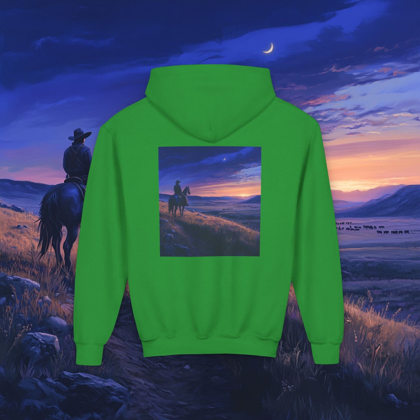 Twilight Cowboy Kids Hoodie