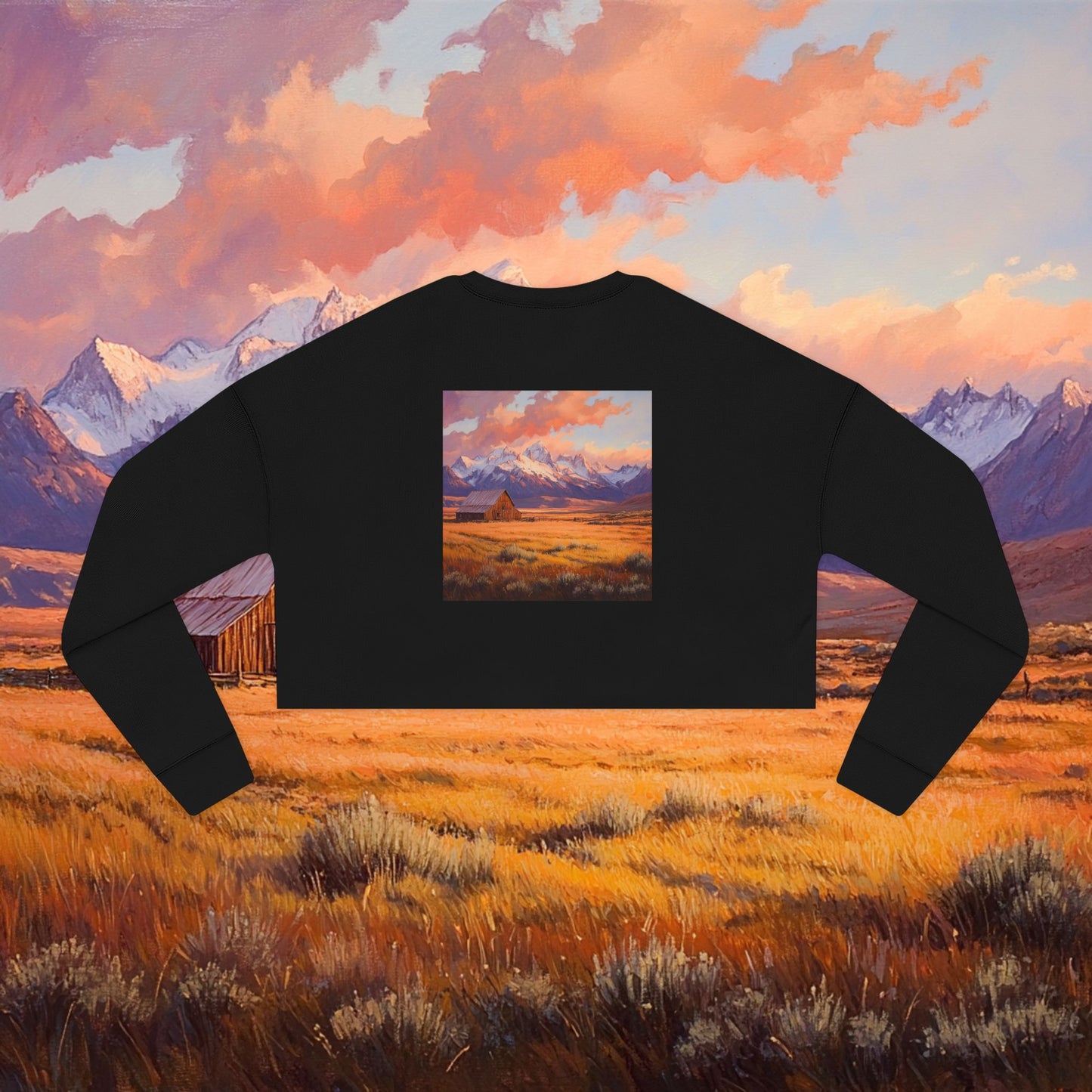 Rustic Prairie Barn Crop Sweatshirt