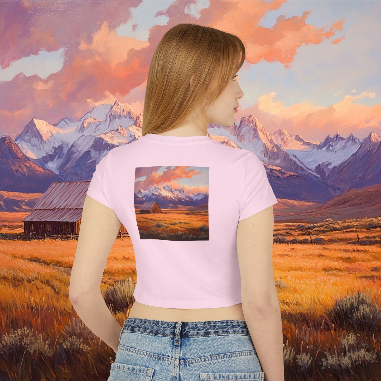 Rustic Prairie Barn Crop Top