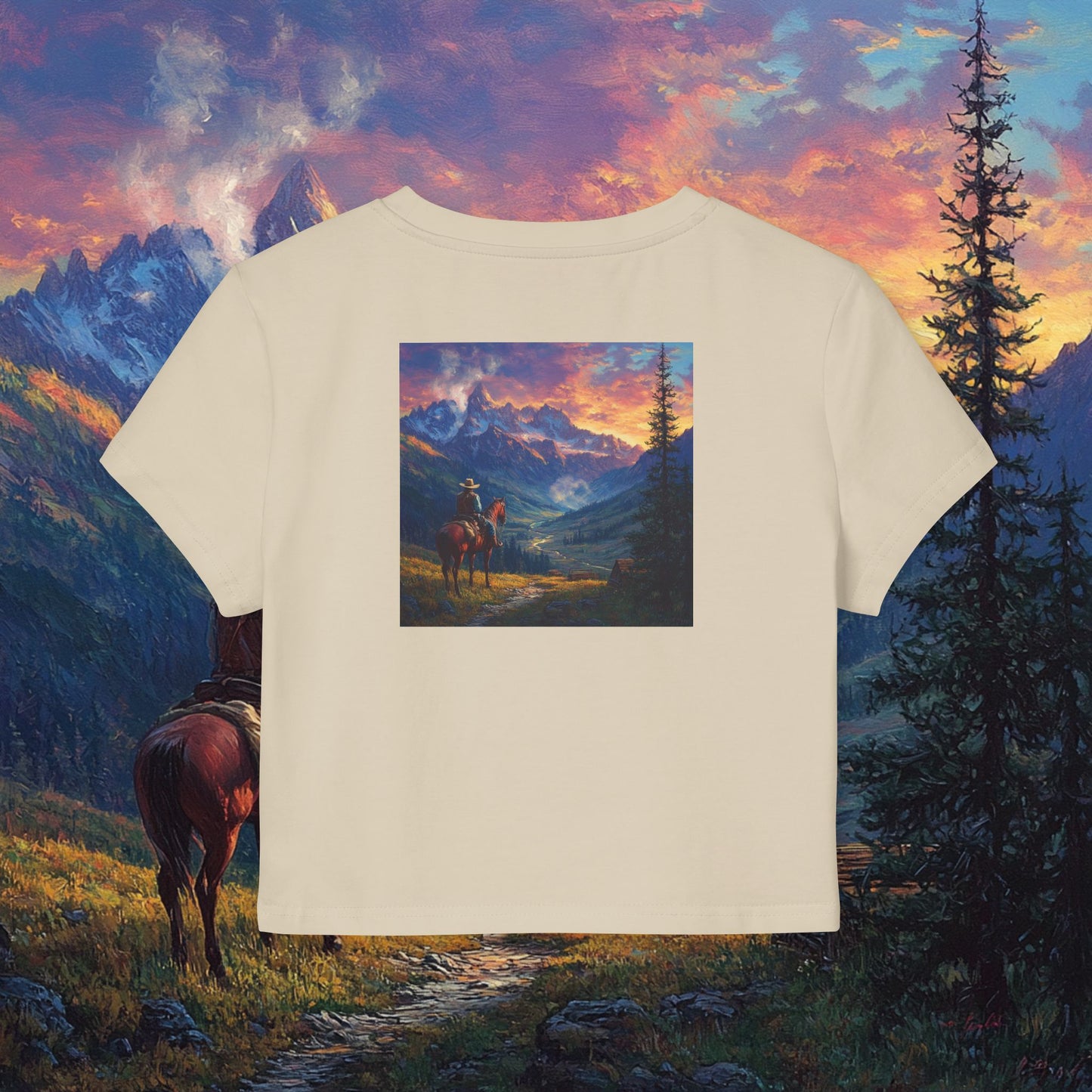 Rocky Mountain Cowboy Crop Top