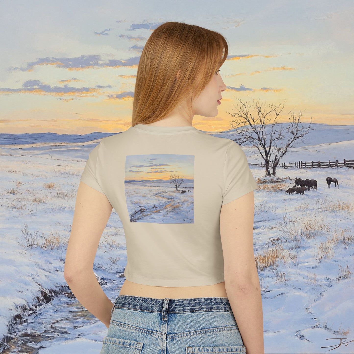 Winter Western Plains Crop Top