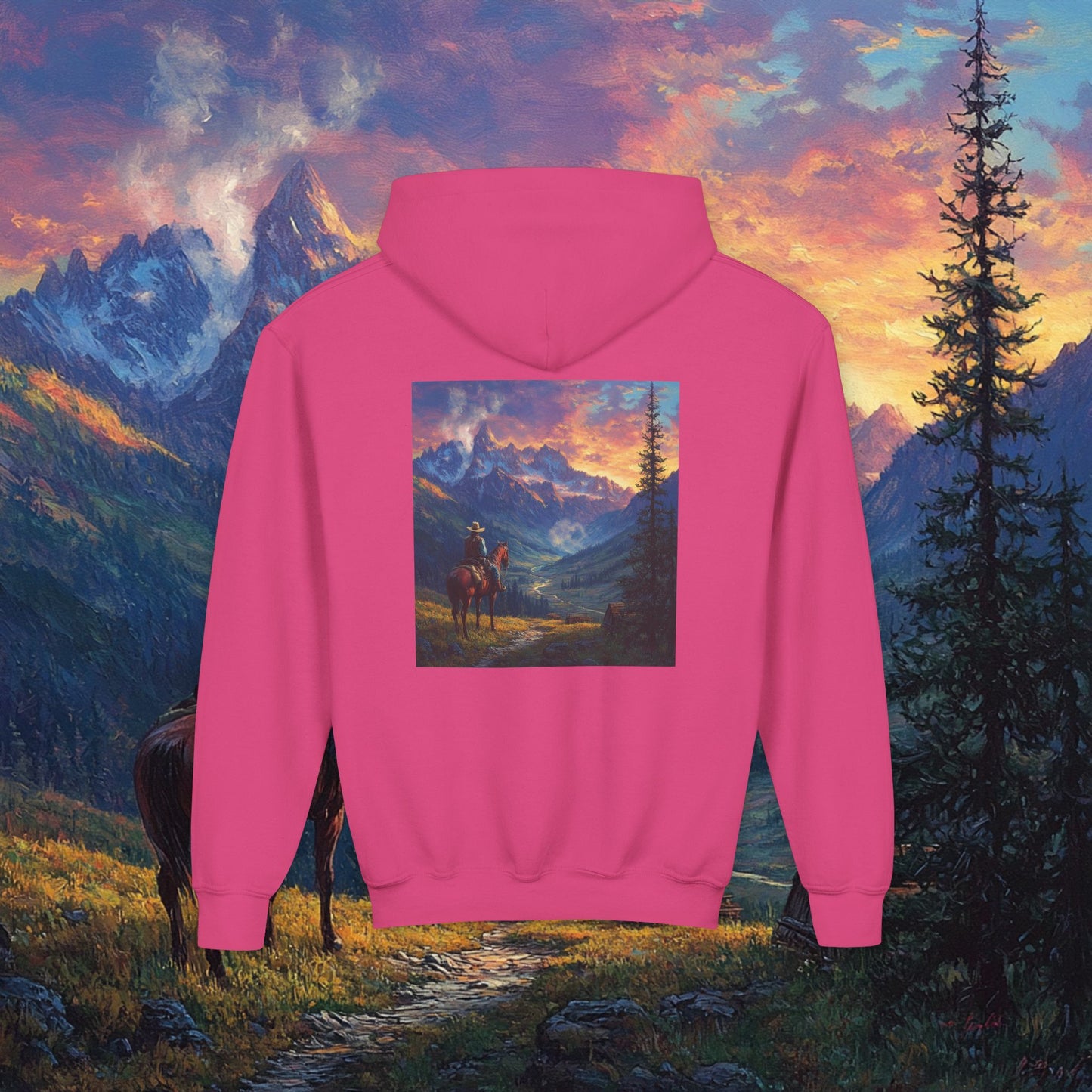 Rocky Mountain Cowboy Kids Hoodie