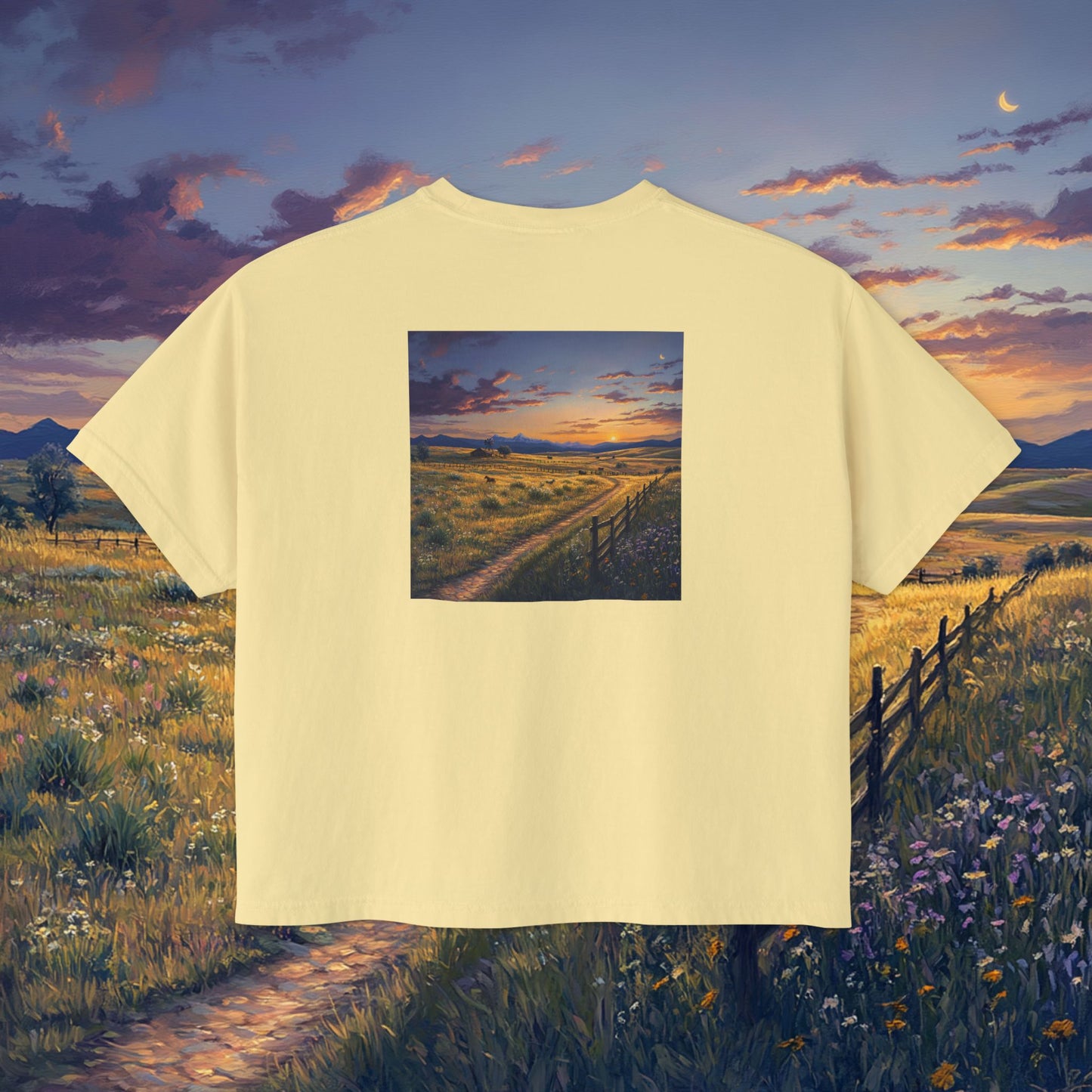 Plains Sunset Boxy Tee