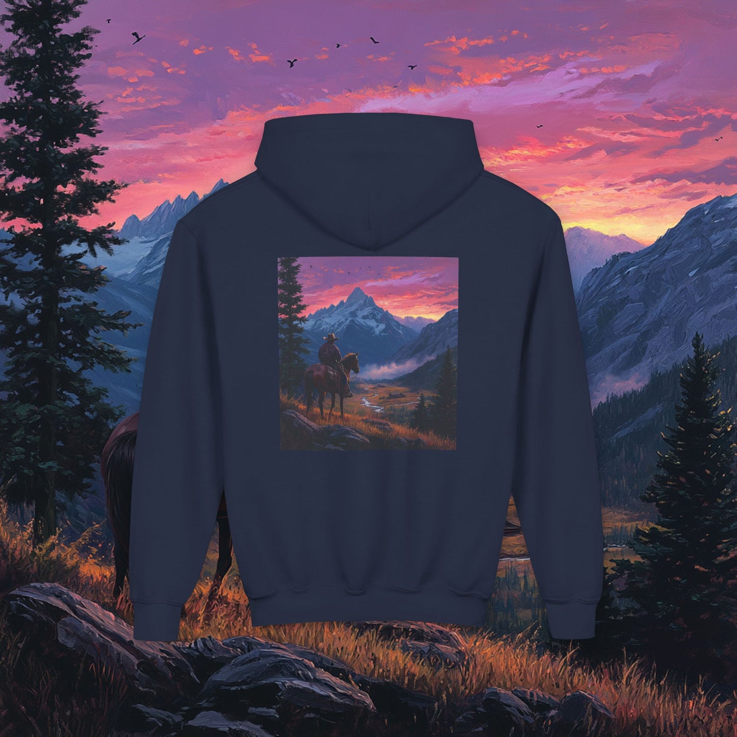 Pink Skies Kids Hoodie