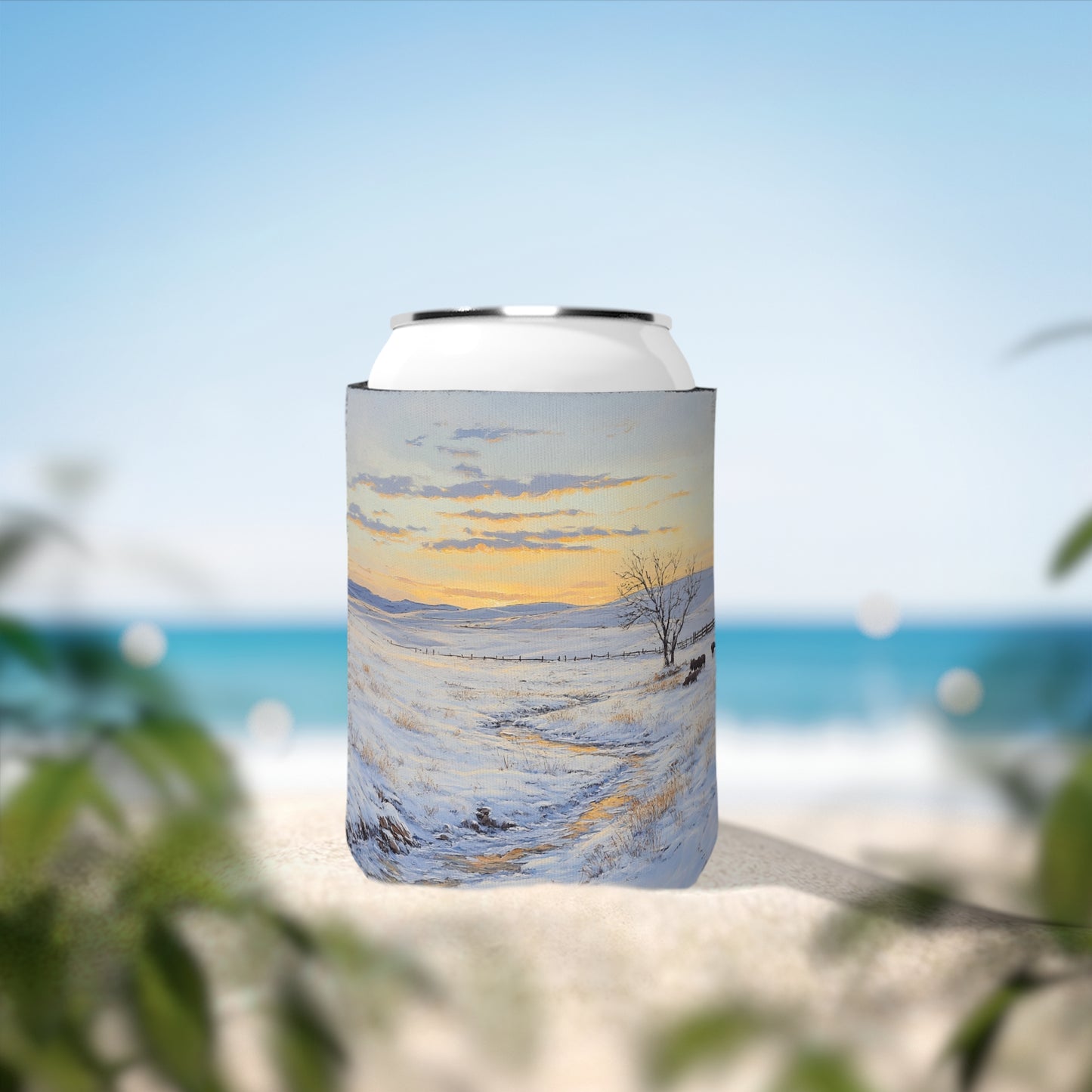 Winter Western Plains Koozie