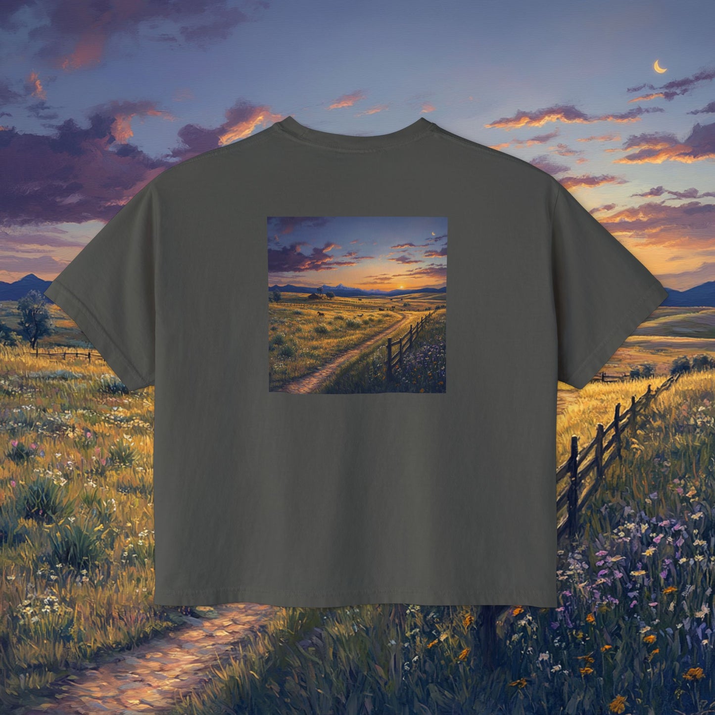 Plains Sunset Boxy Tee