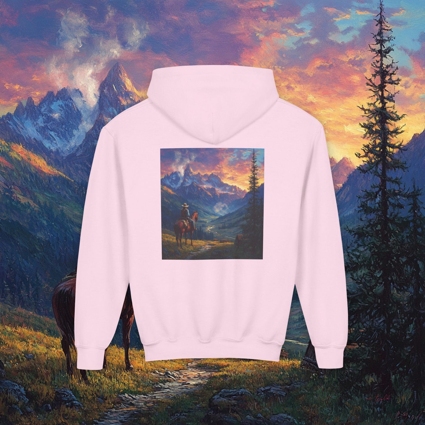 Rocky Mountain Cowboy Kids Hoodie