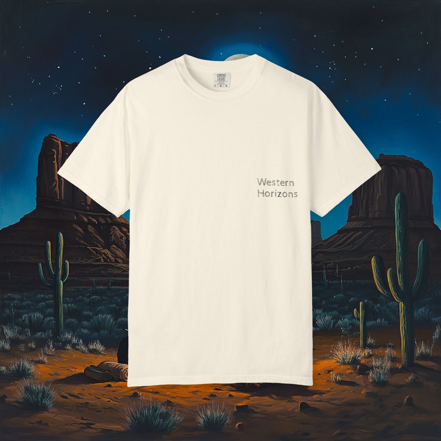 Moonlit Cowboy Campfire T-Shirt