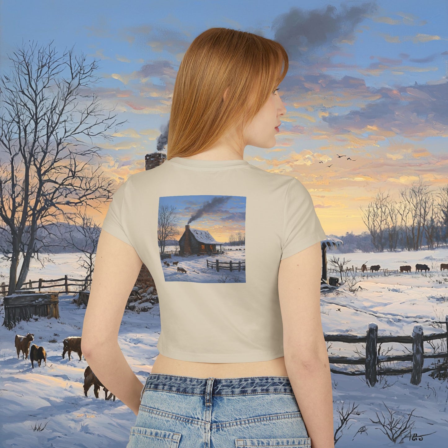 Winter Cabin Crop Top
