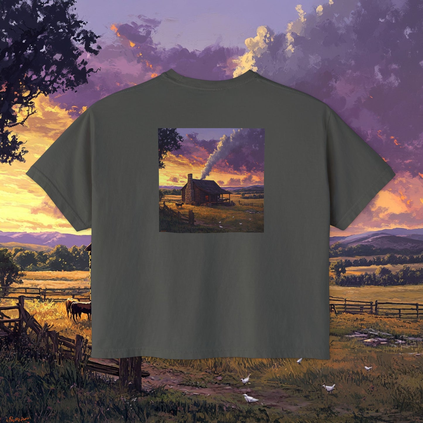 Homestead Sunset Boxy Tee