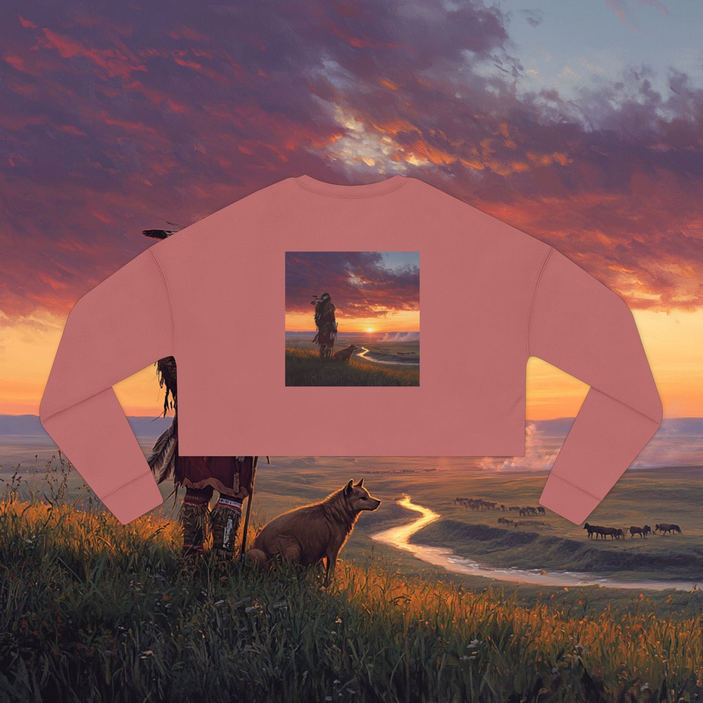 A Warrior's Best Friend Crop Sweatshirt