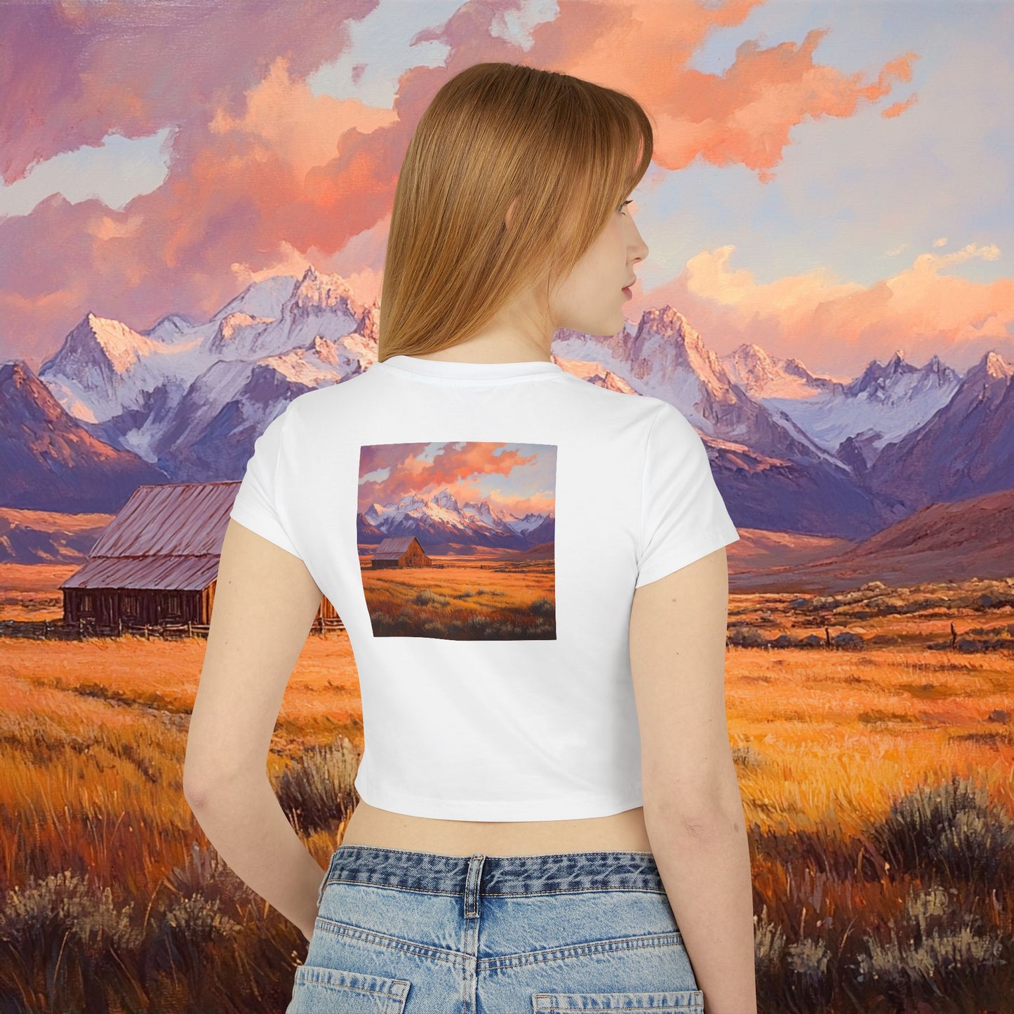 Rustic Prairie Barn Crop Top