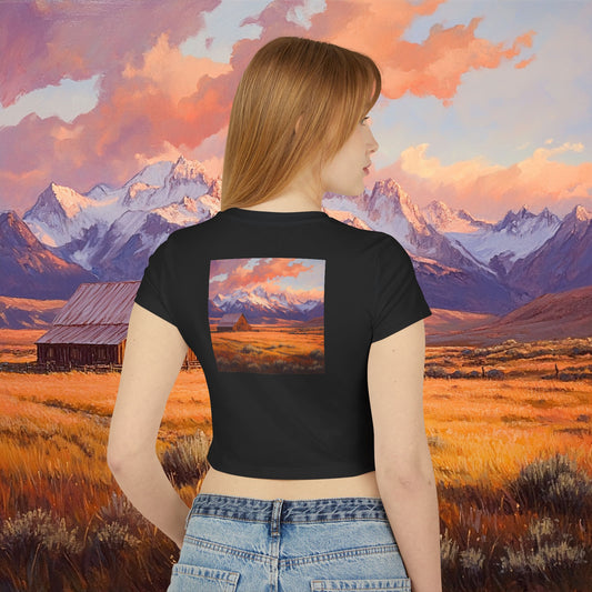 Rustic Prairie Barn Crop Top