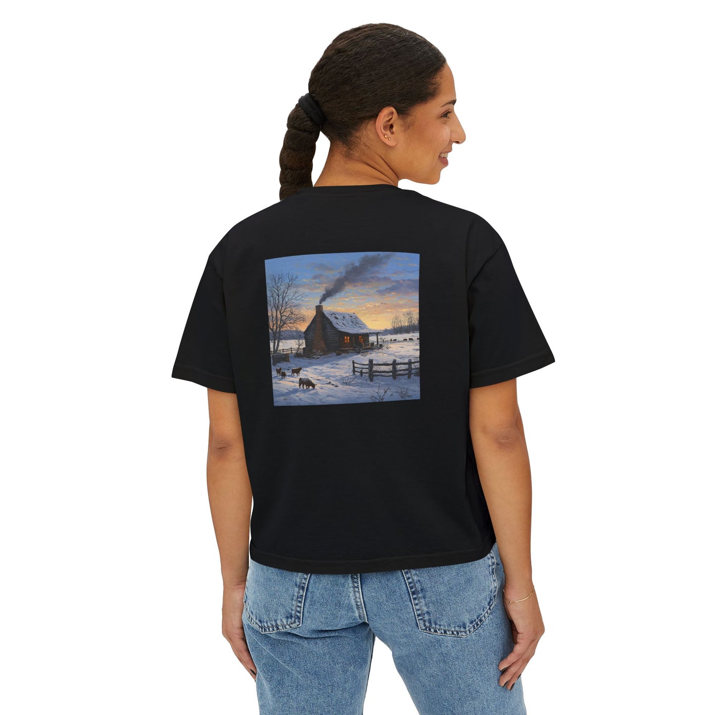 Winter Cabin Boxy Tee
