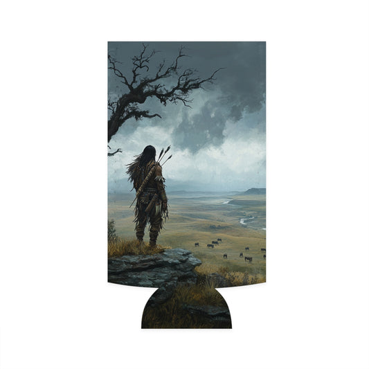 The Watchful Warrior Slim Can Koozie