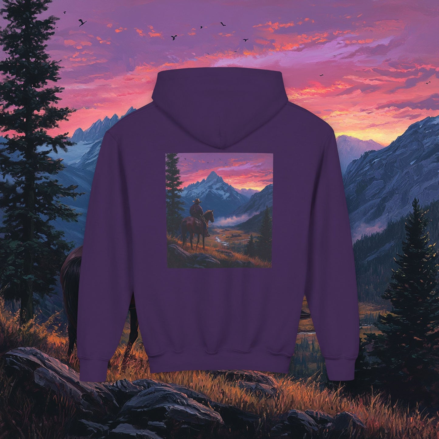 Pink Skies Kids Hoodie