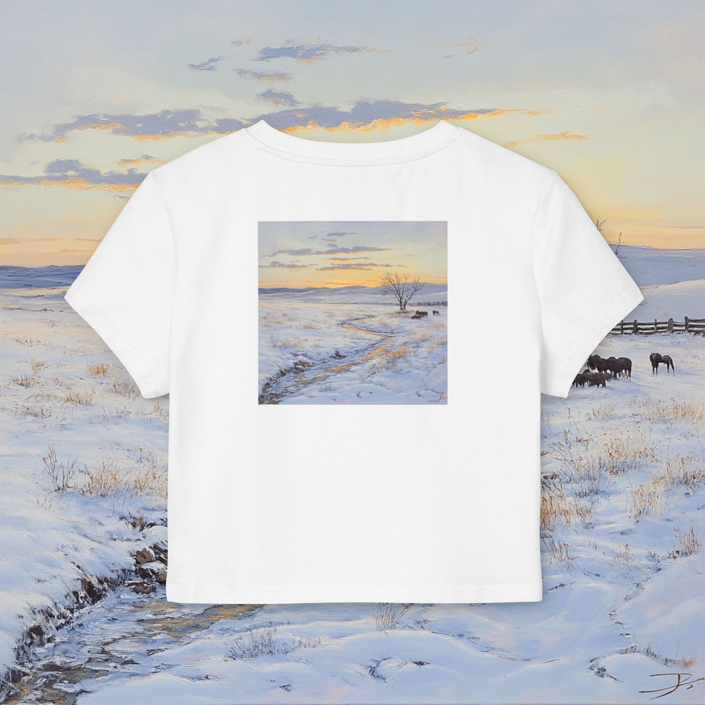 Winter Western Plains Crop Top