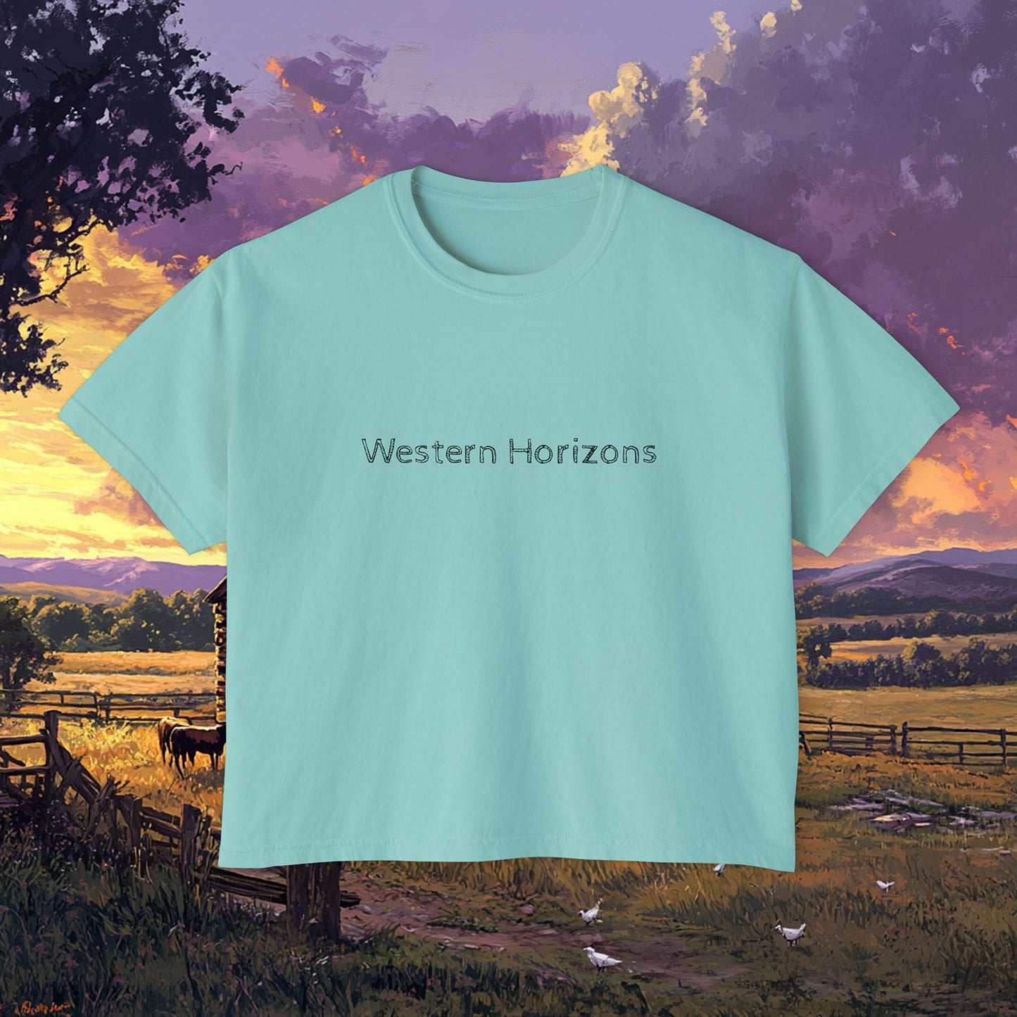 Homestead Sunset Boxy Tee