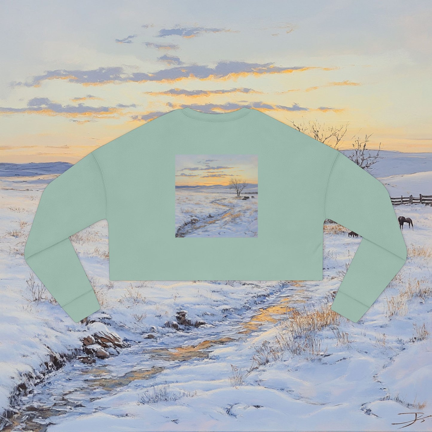 Winter Western Plains Crop Sweatshirt