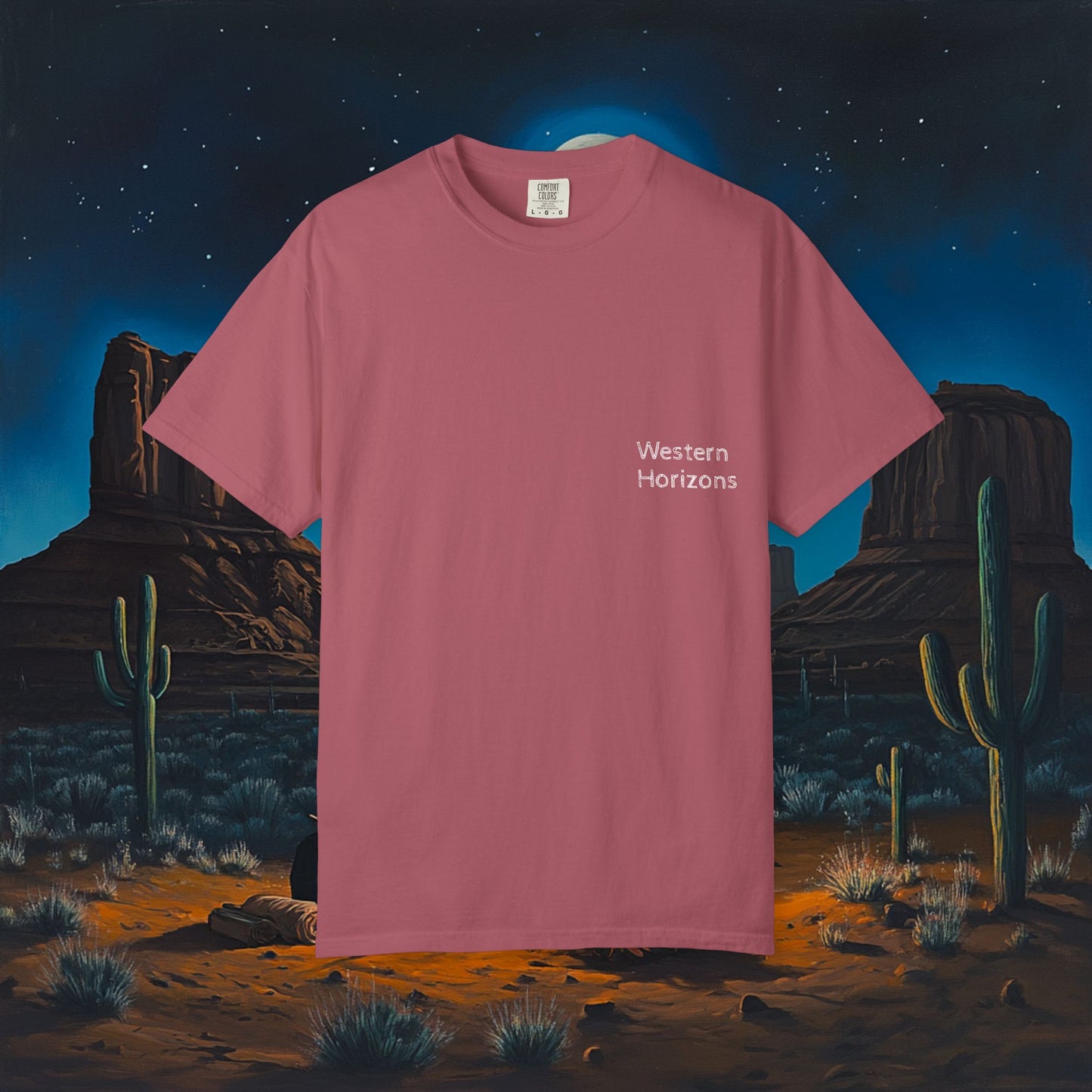 Moonlit Cowboy Campfire T-Shirt
