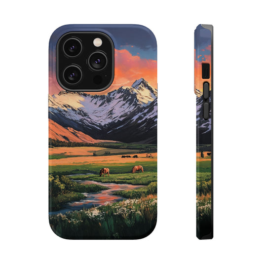 Horse Valley Sunset Phone Case