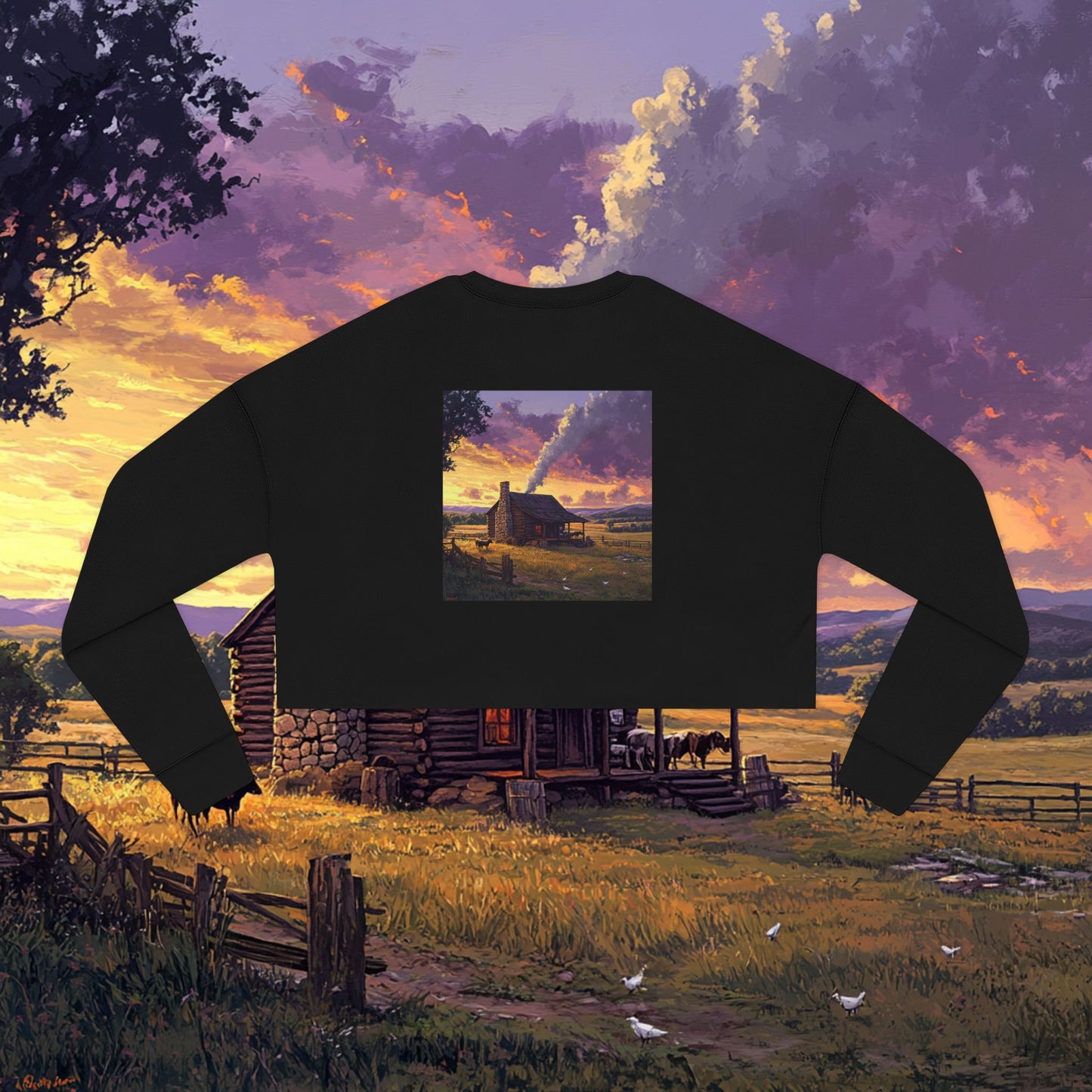 Homestead Sunset Crop Sweatshirt