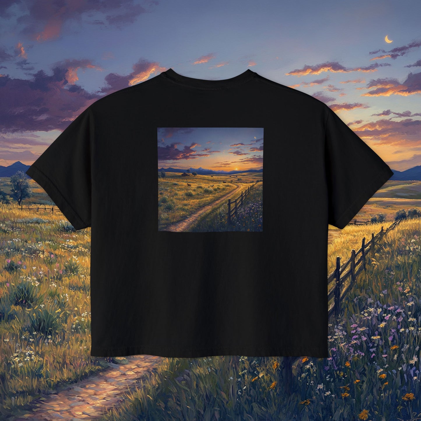 Plains Sunset Boxy Tee