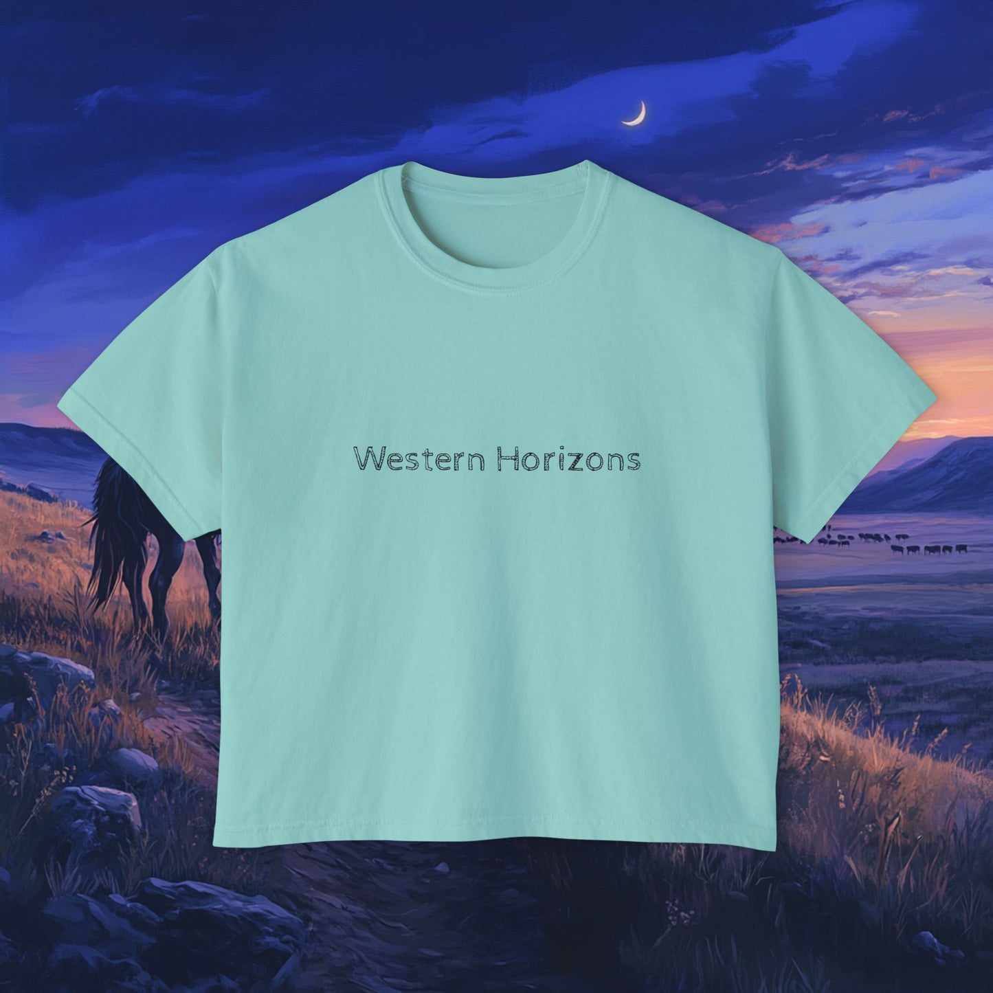 Twilight Cowboy Boxy Tee