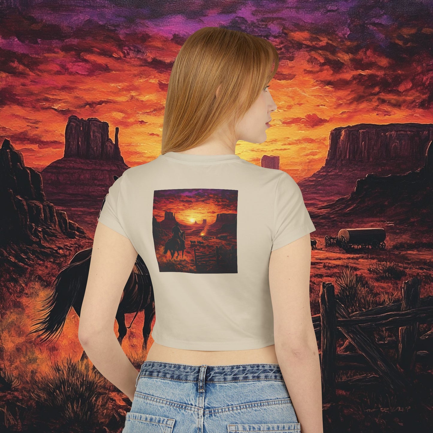 Cowboy Sunset Crop Top