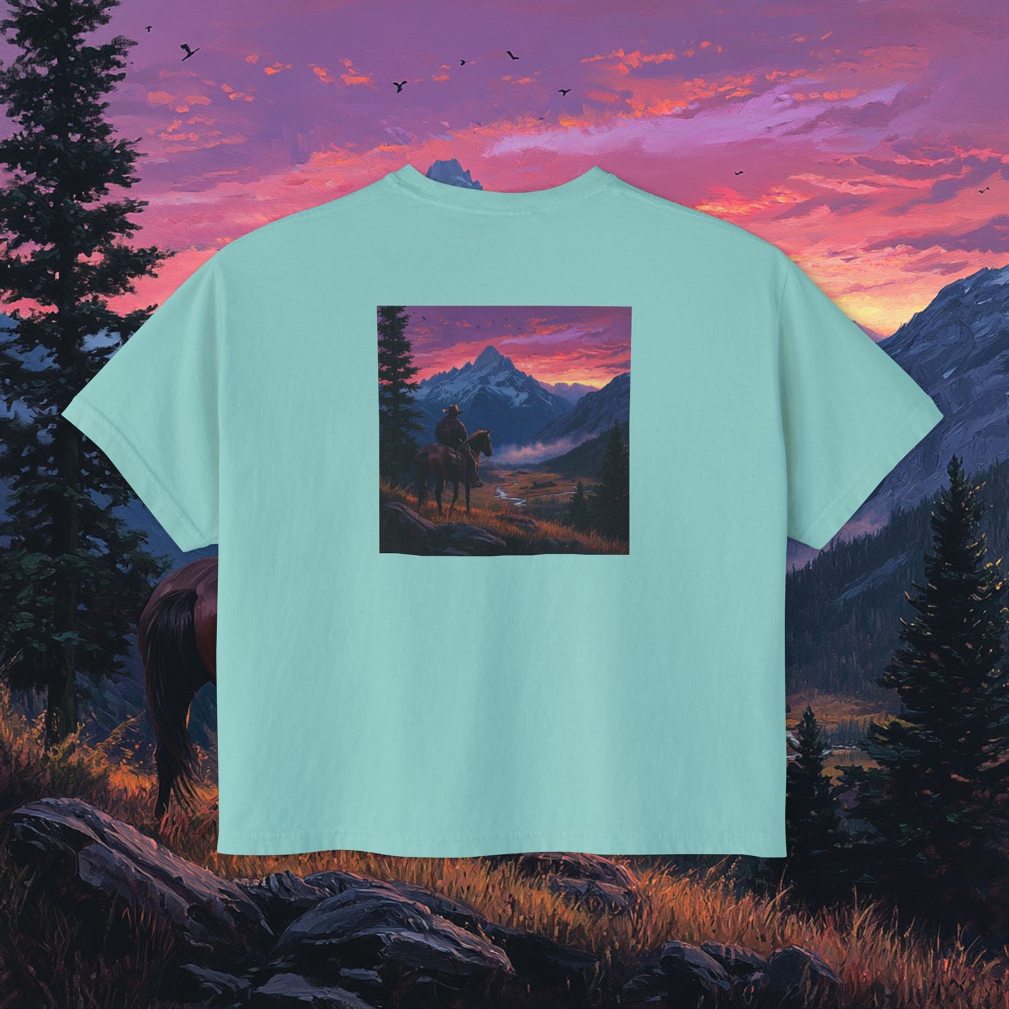 Pink Skies Boxy Tee