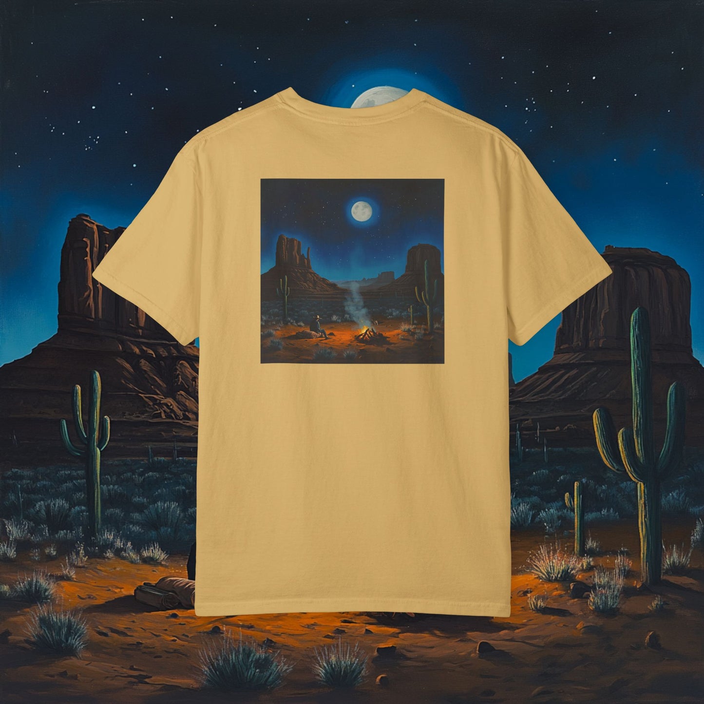 Moonlit Cowboy Campfire T-Shirt