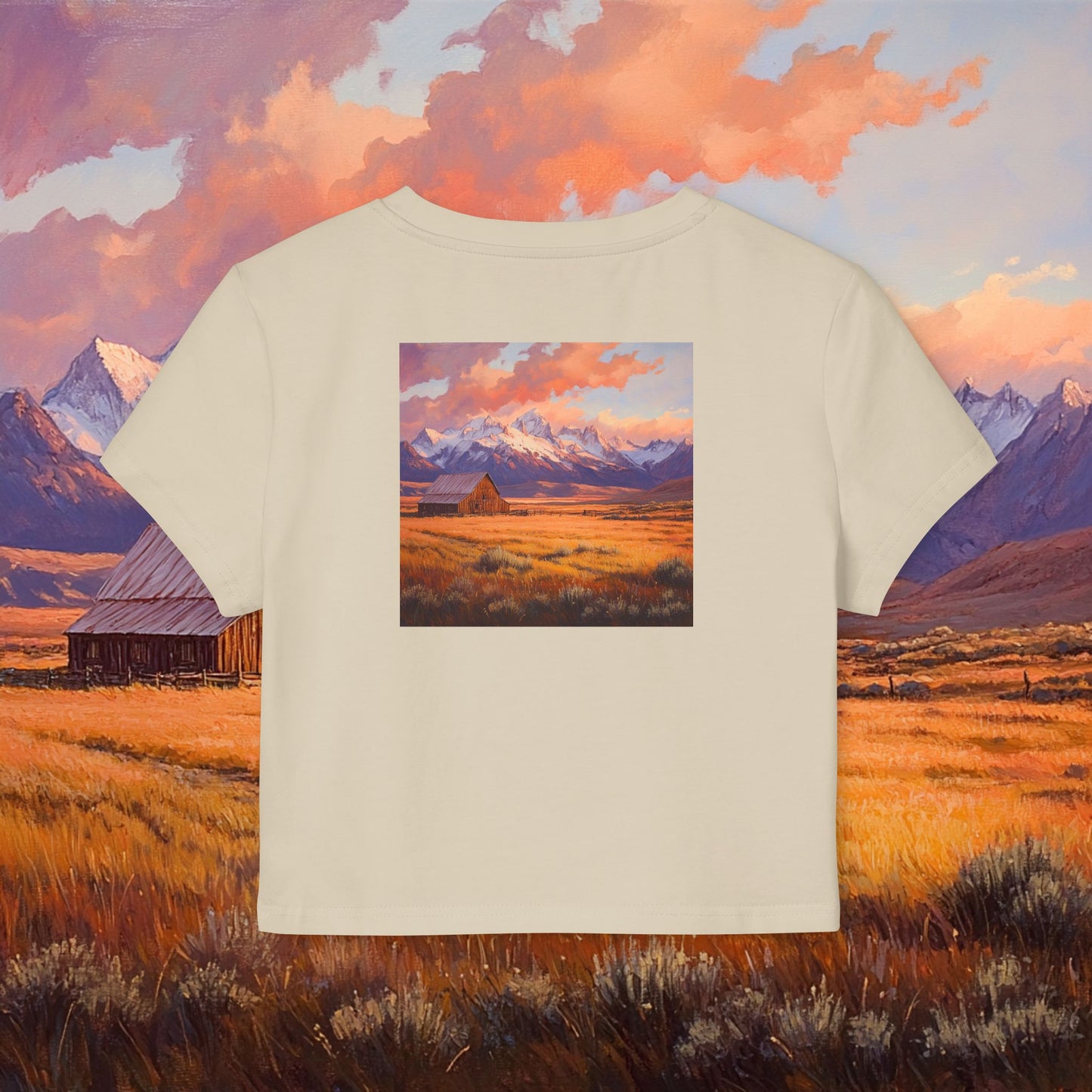 Rustic Prairie Barn Crop Top