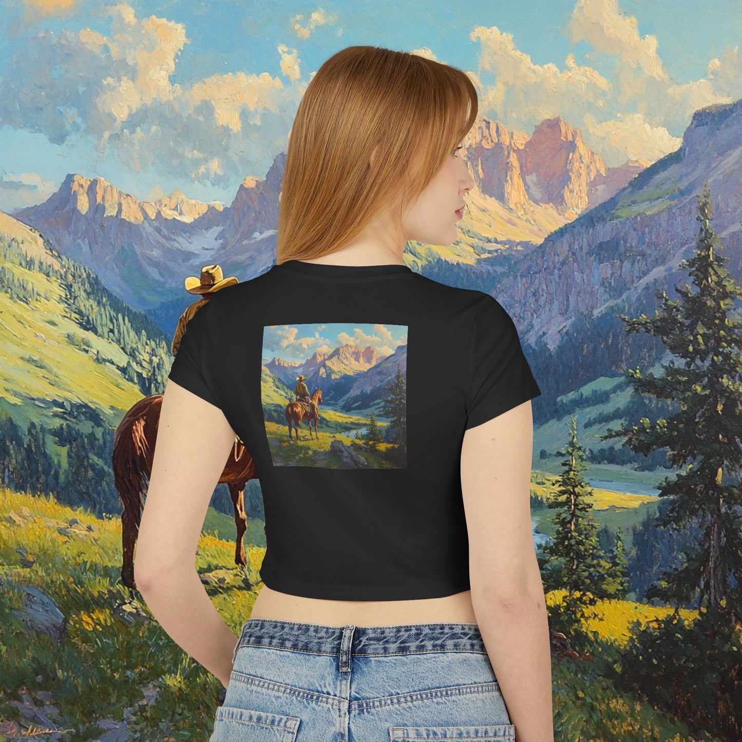 Starin' Cowboy Crop Top
