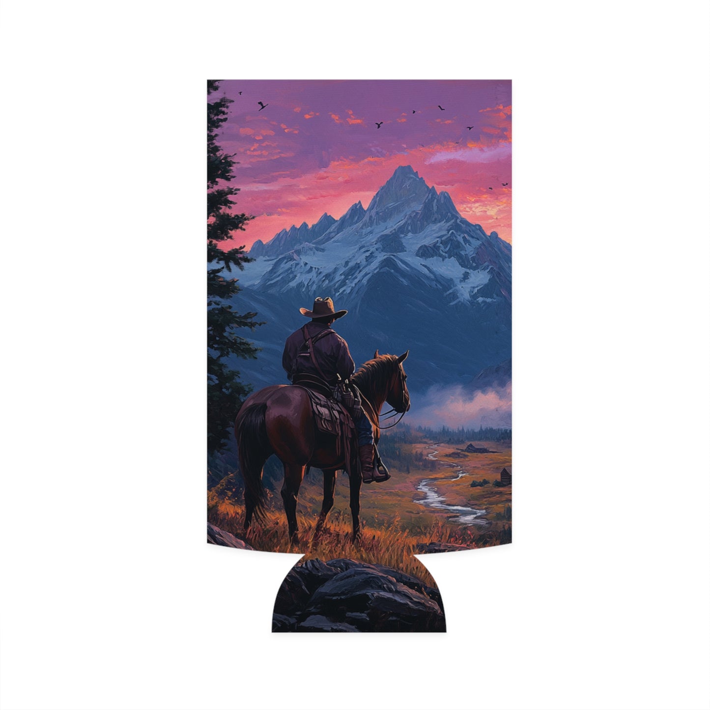 Pink Skies Slim Can Koozie
