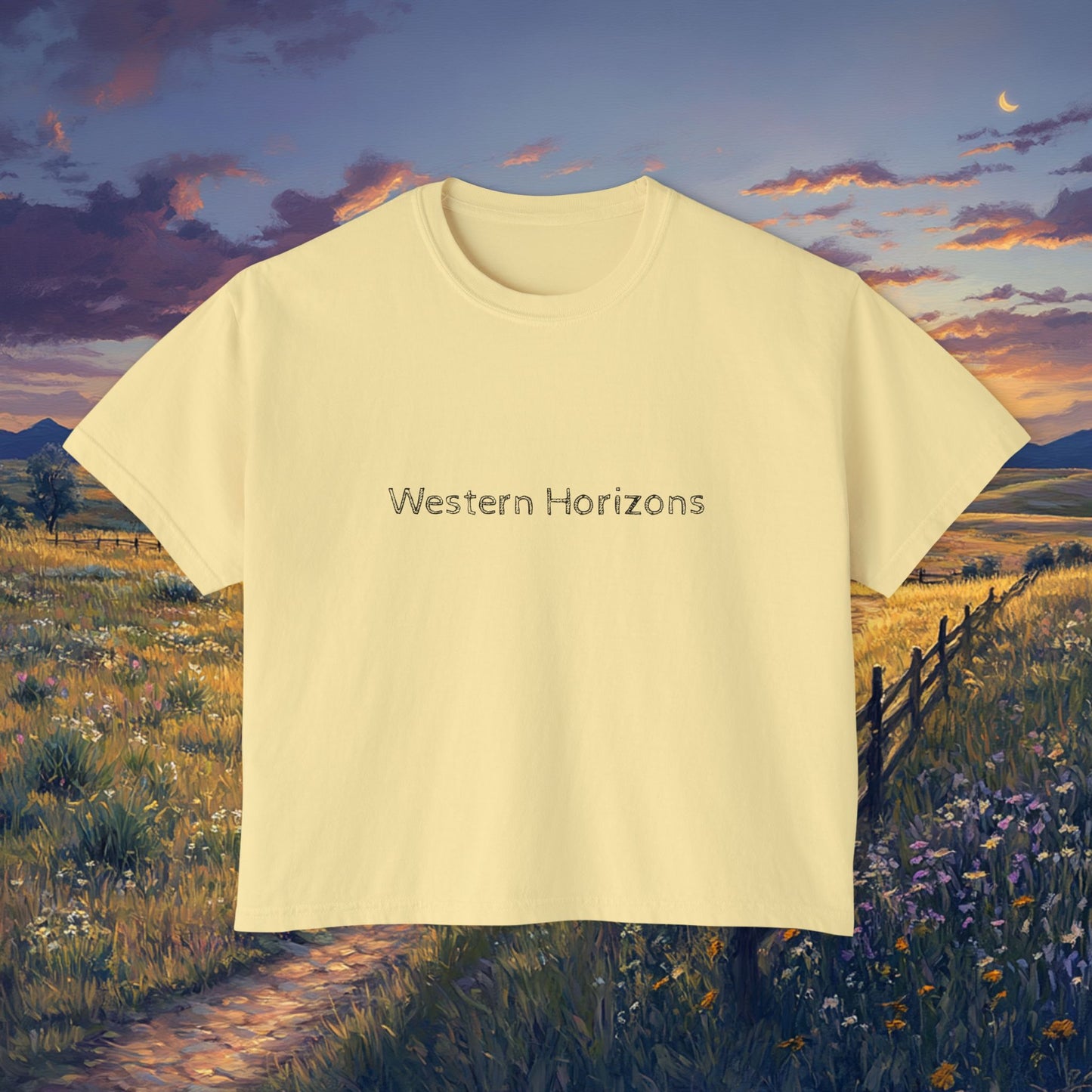 Plains Sunset Boxy Tee