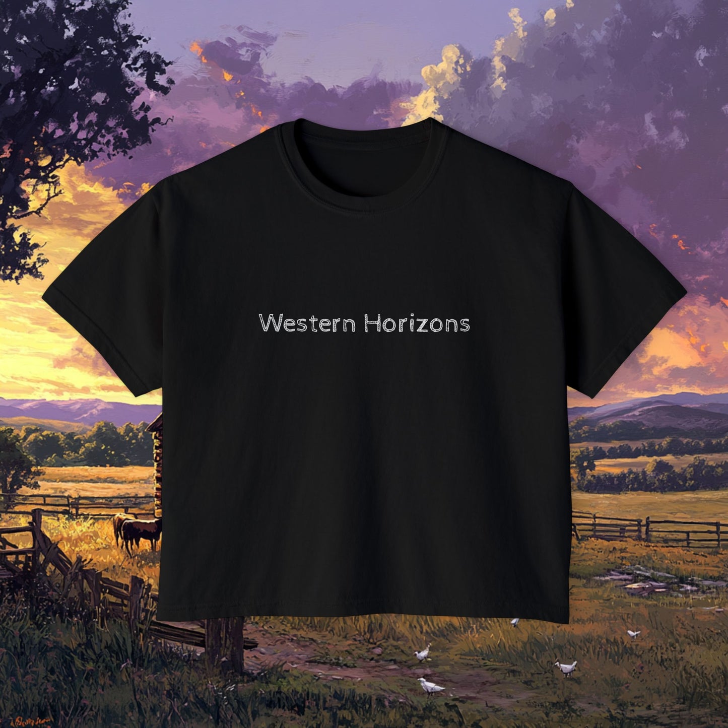 Homestead Sunset Boxy Tee