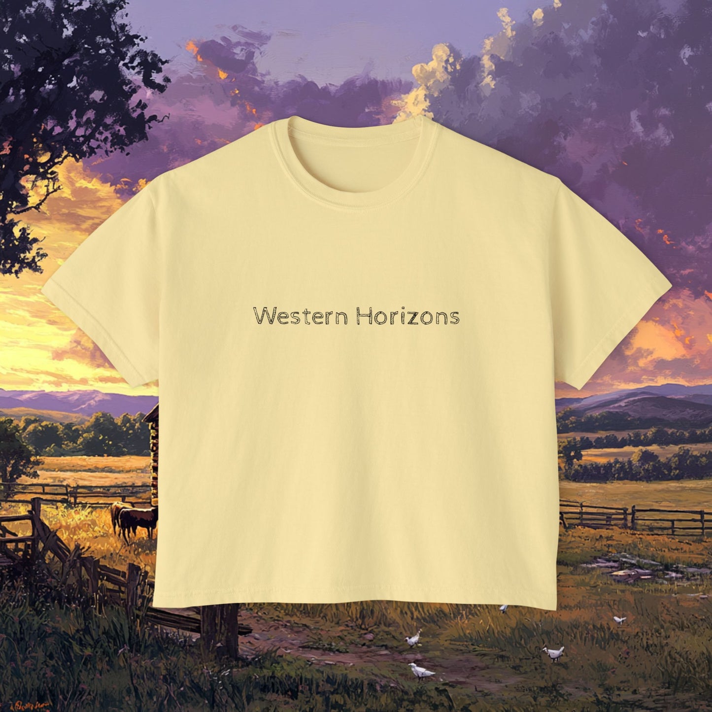 Homestead Sunset Boxy Tee