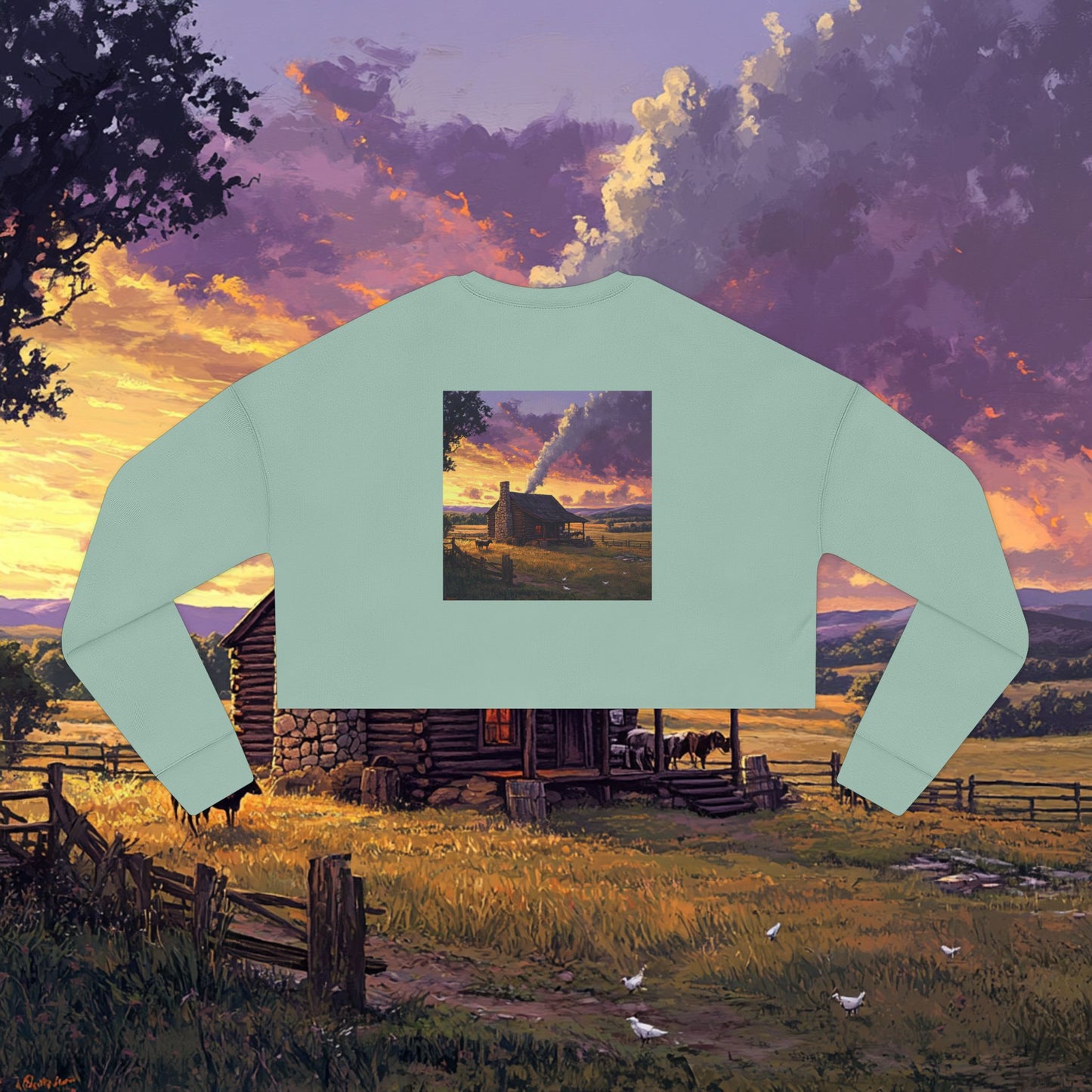 Homestead Sunset Crop Sweatshirt