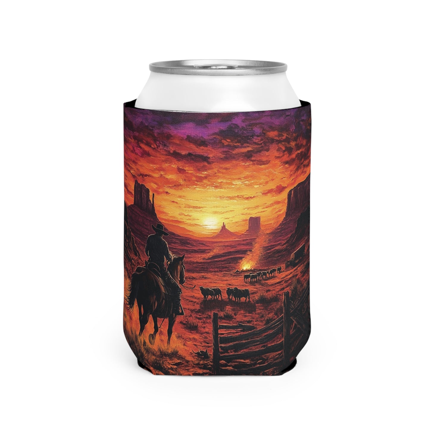Cowboy Sunset Koozie