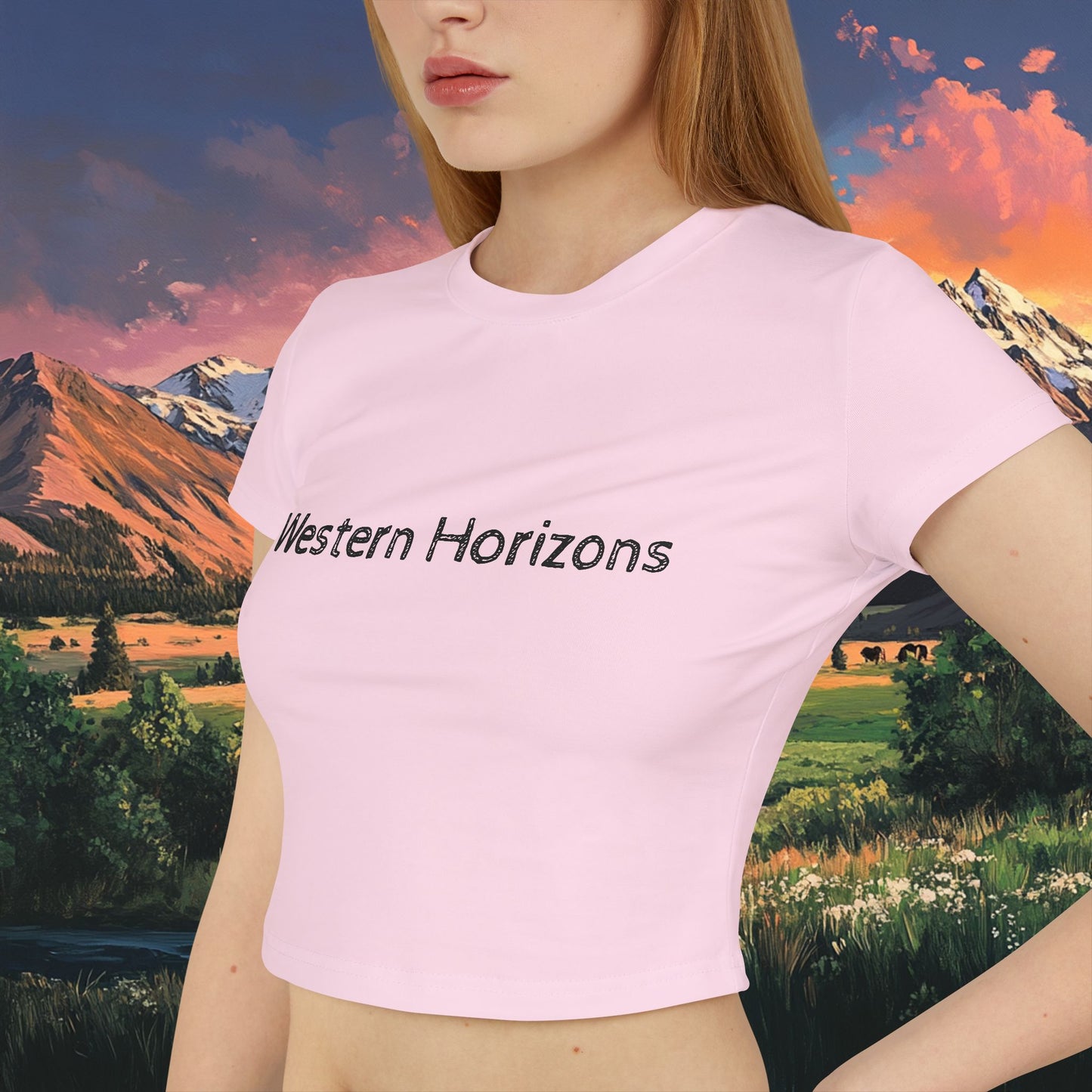 Horse Valley Sunset Crop Top