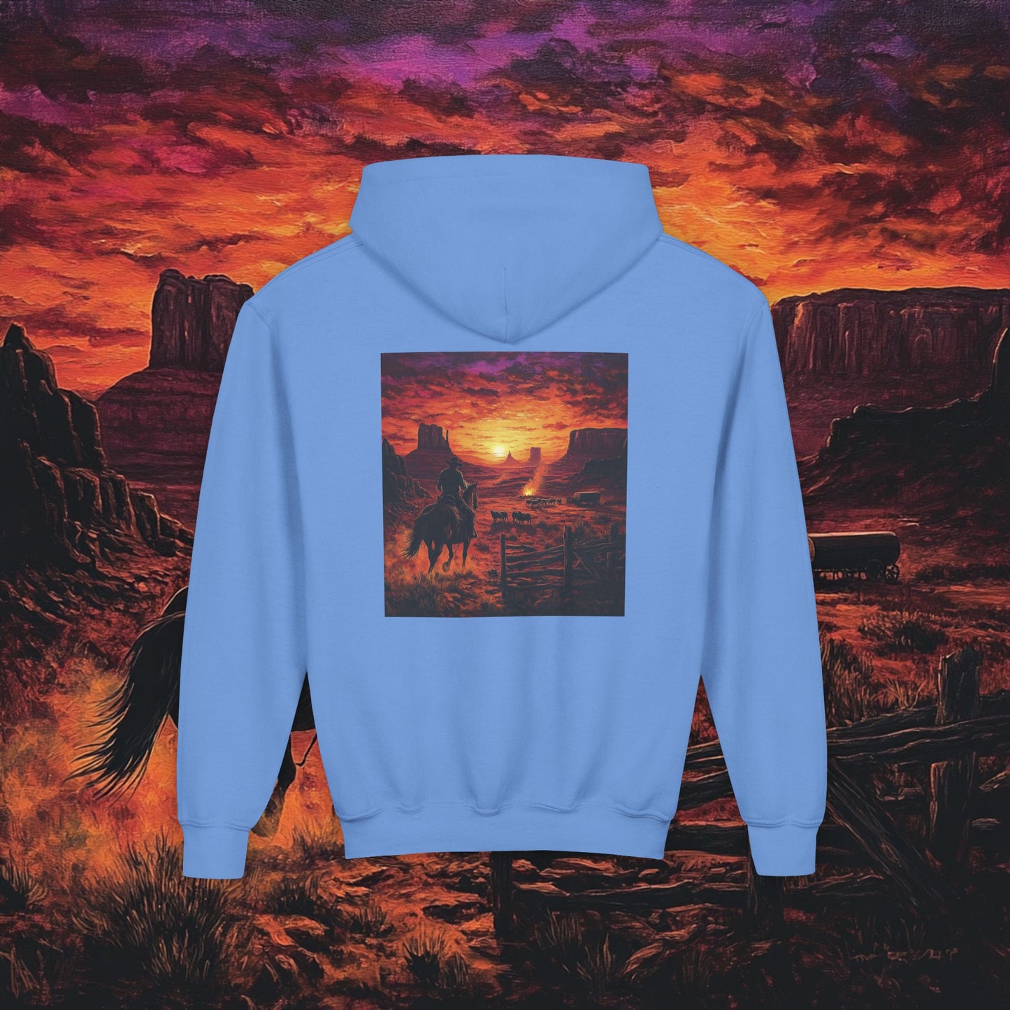 Cowboy Sunset Kids Hoodie