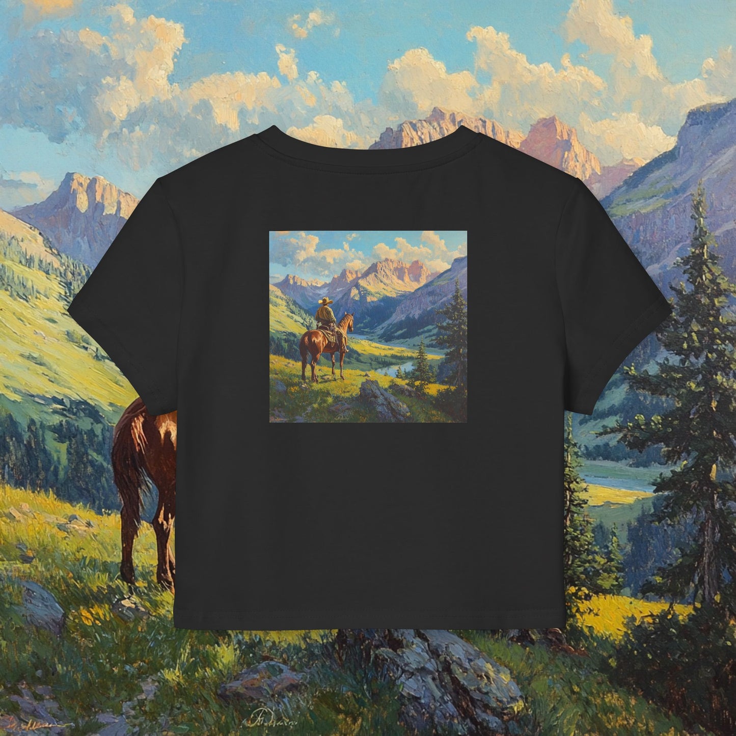 Starin' Cowboy Crop Top