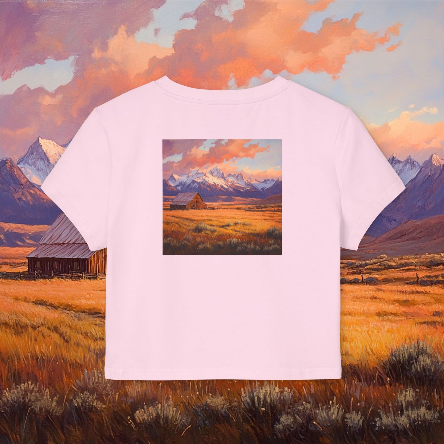Rustic Prairie Barn Crop Top