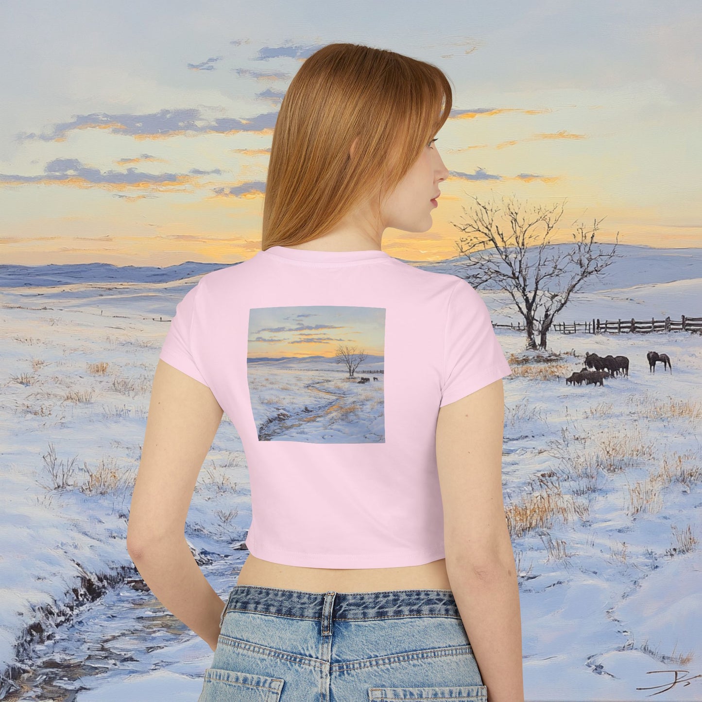 Winter Western Plains Crop Top