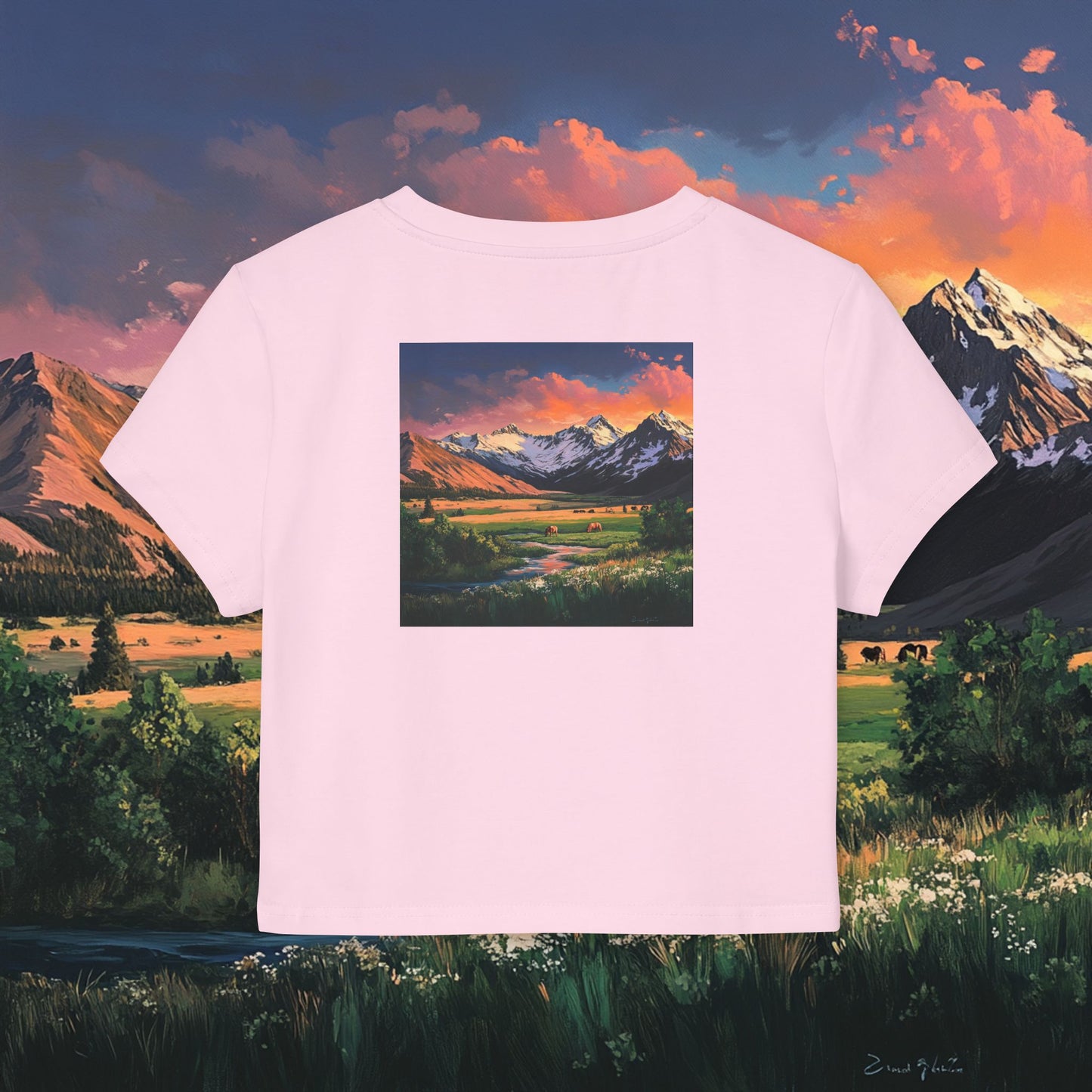 Horse Valley Sunset Crop Top