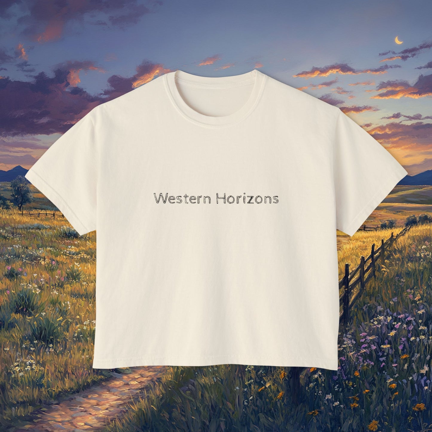 Plains Sunset Boxy Tee