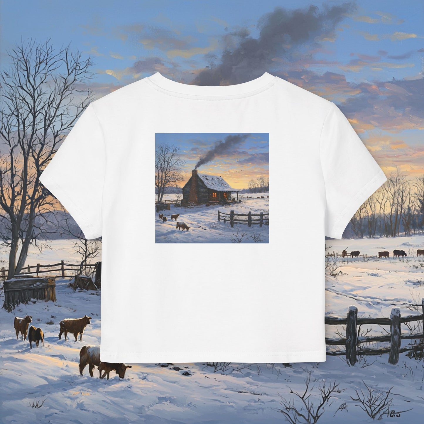 Winter Cabin Crop Top