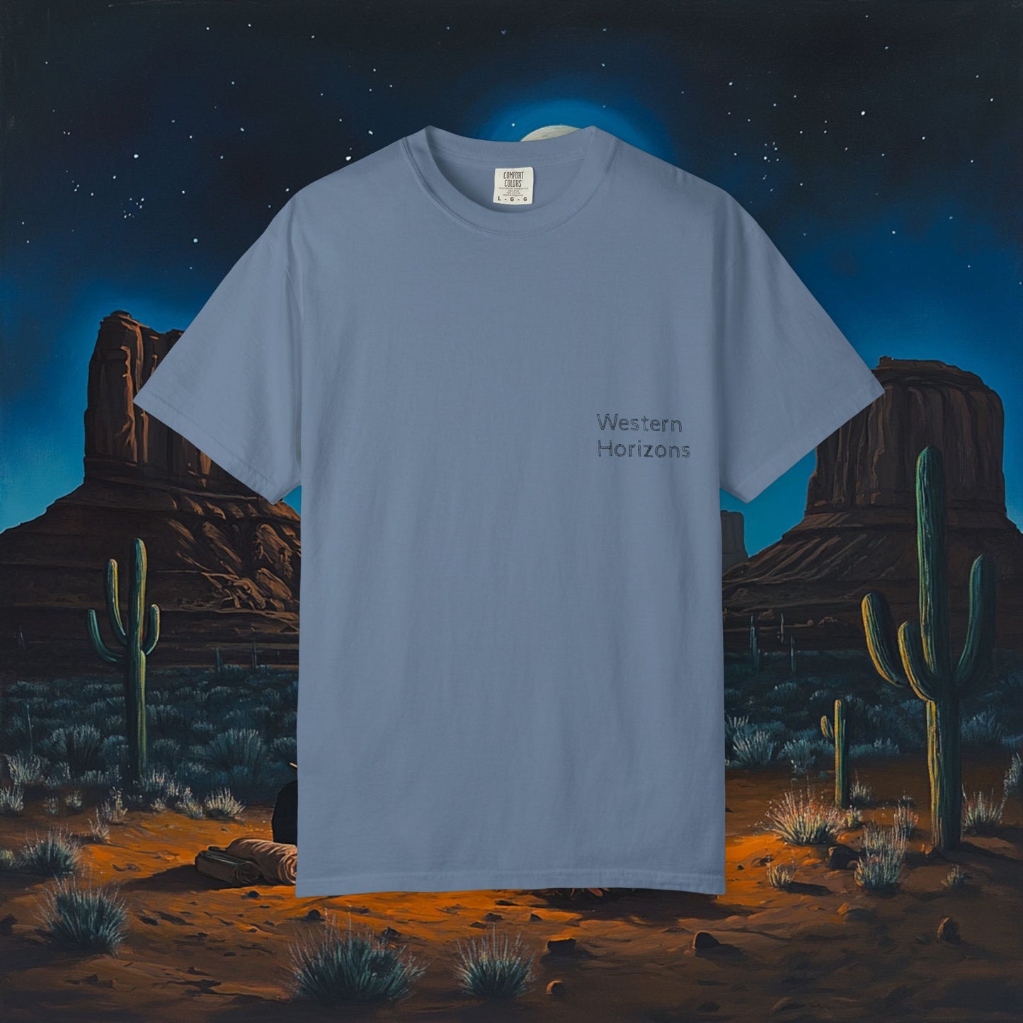 Moonlit Cowboy Campfire T-Shirt
