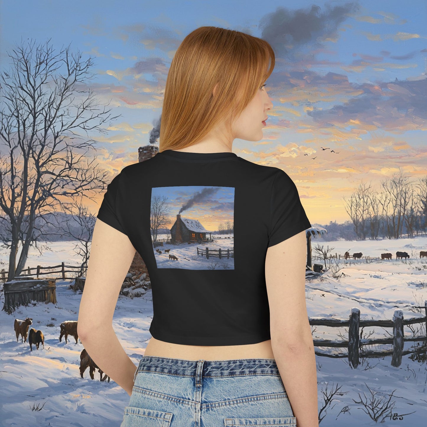 Winter Cabin Crop Top