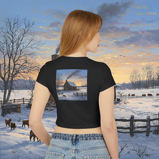 Winter Cabin Crop Top